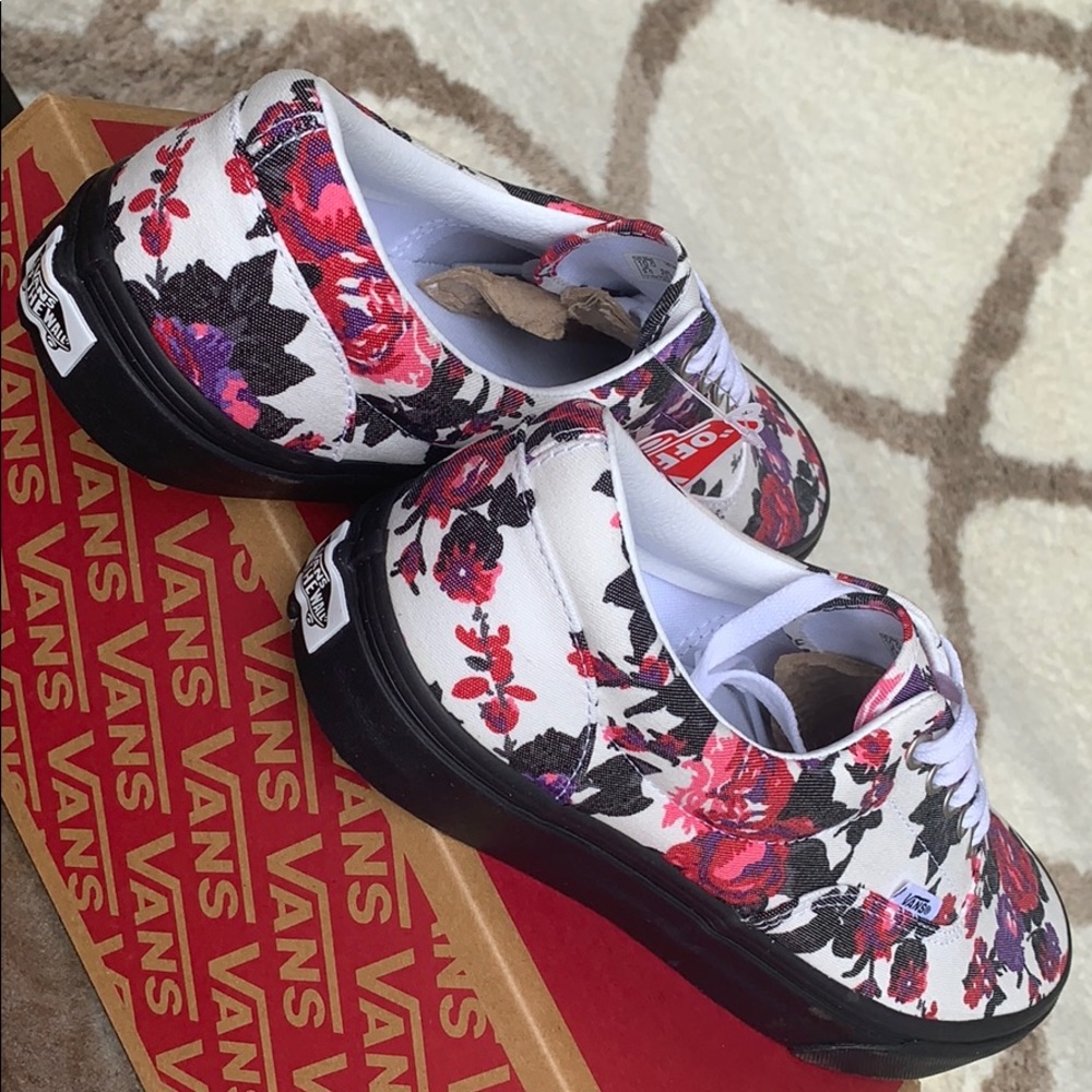 VANS ERA FLORALS WHITE/BLACK MEN’S - Picture 9 of 16